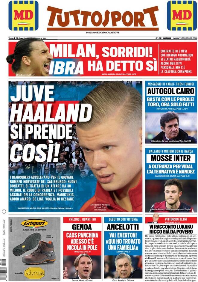 tuttosport 2019 12 27 5e054f8f39e5f