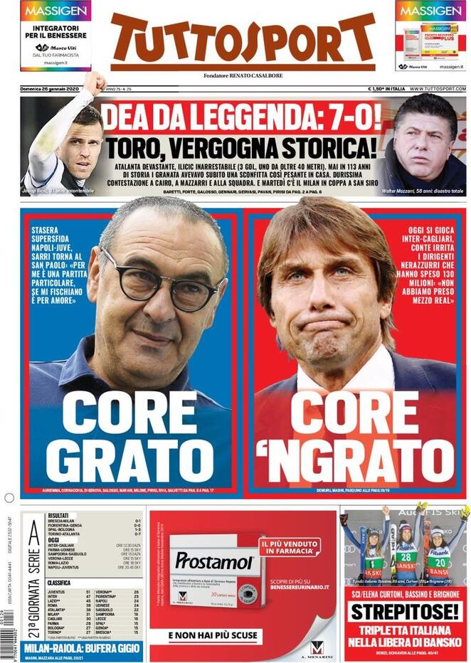 tuttosport 26 gennaio