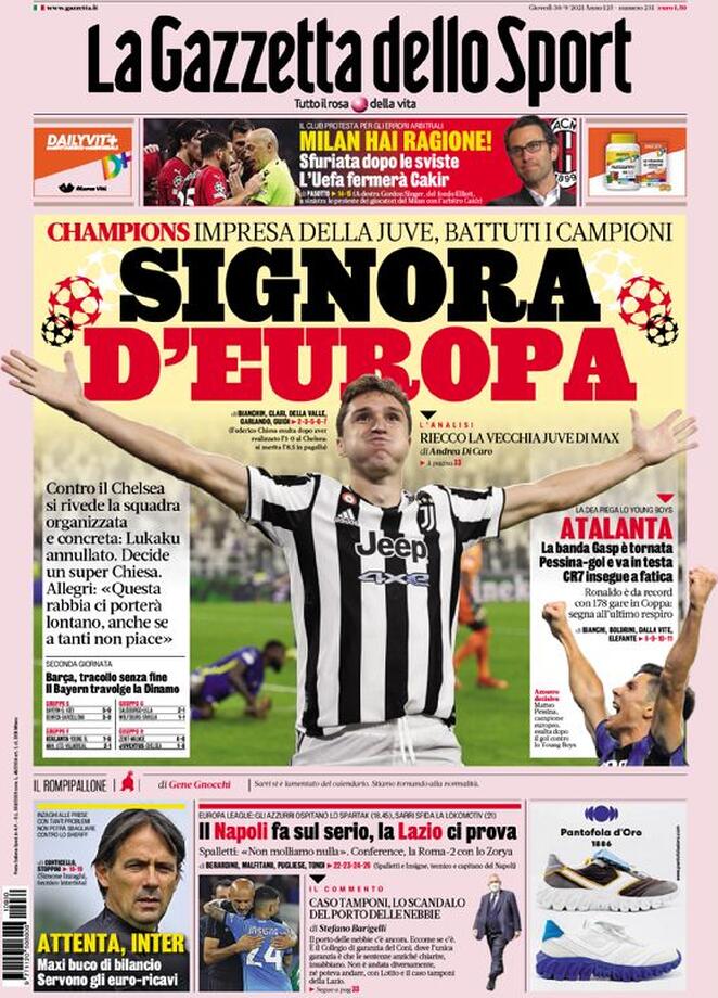 prima pagina gds 30 settembre