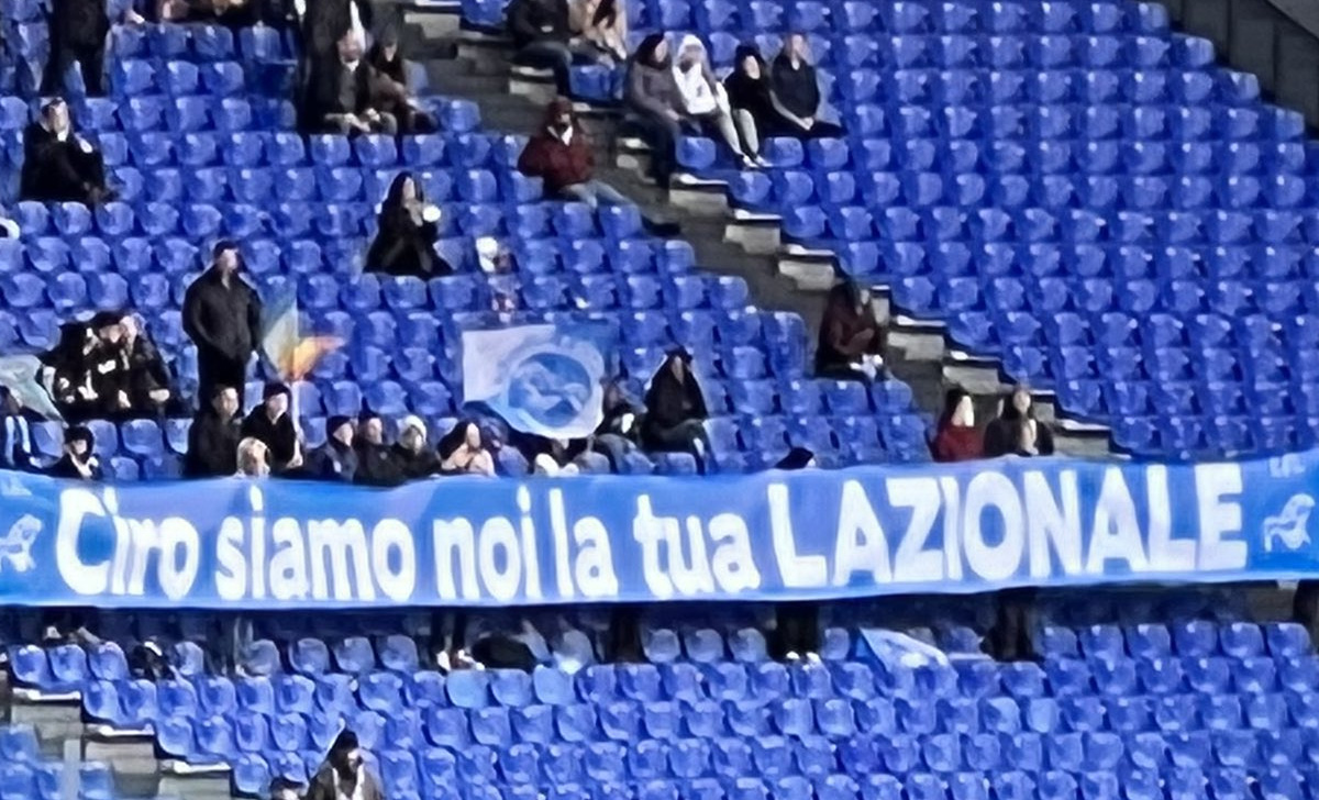 Striscione Ciro Immobile