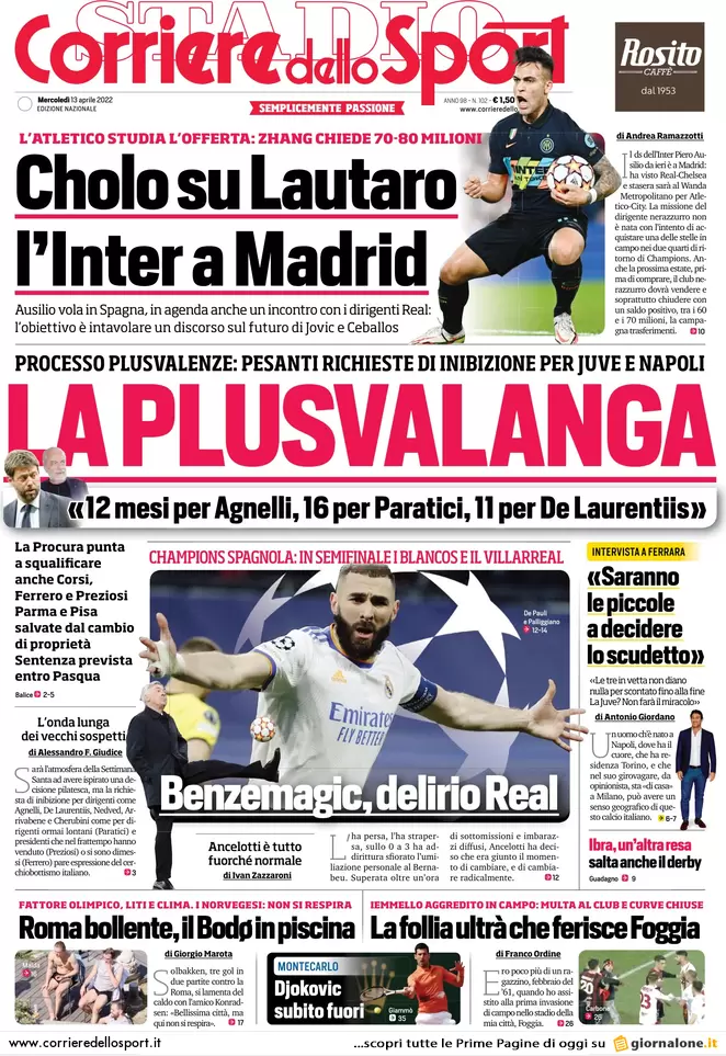 corriere dello sport 074702170