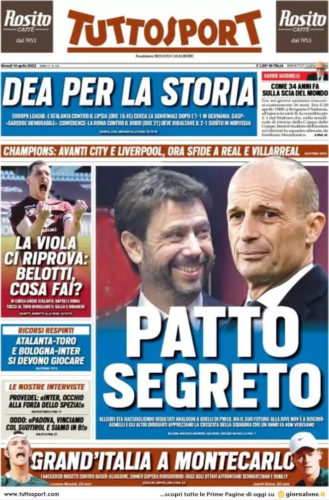 tuttosport 14 aprile