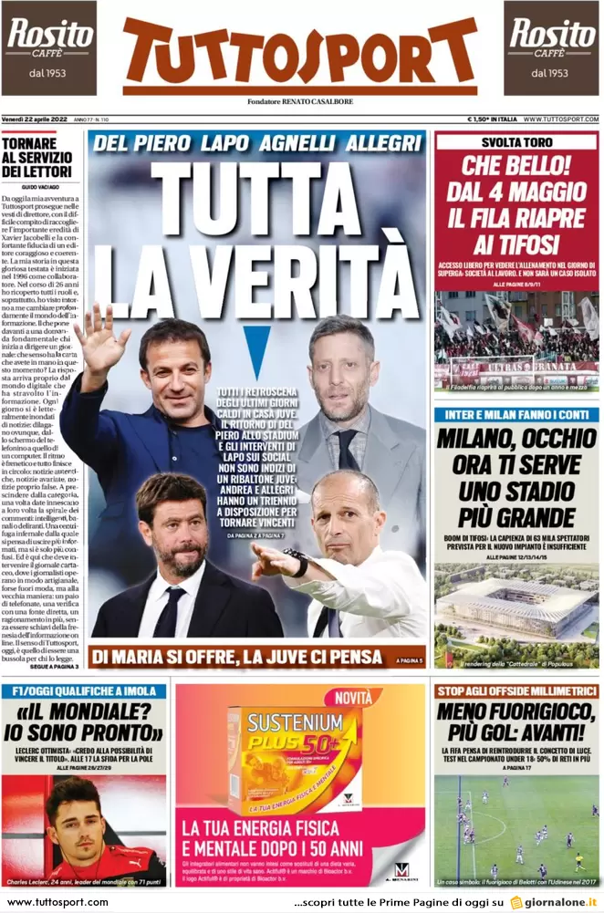 tuttosport 22 aprile