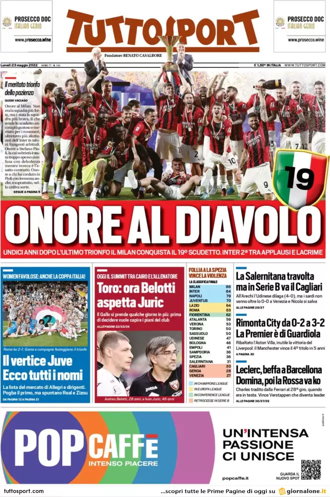 tuttosport 23 maggio