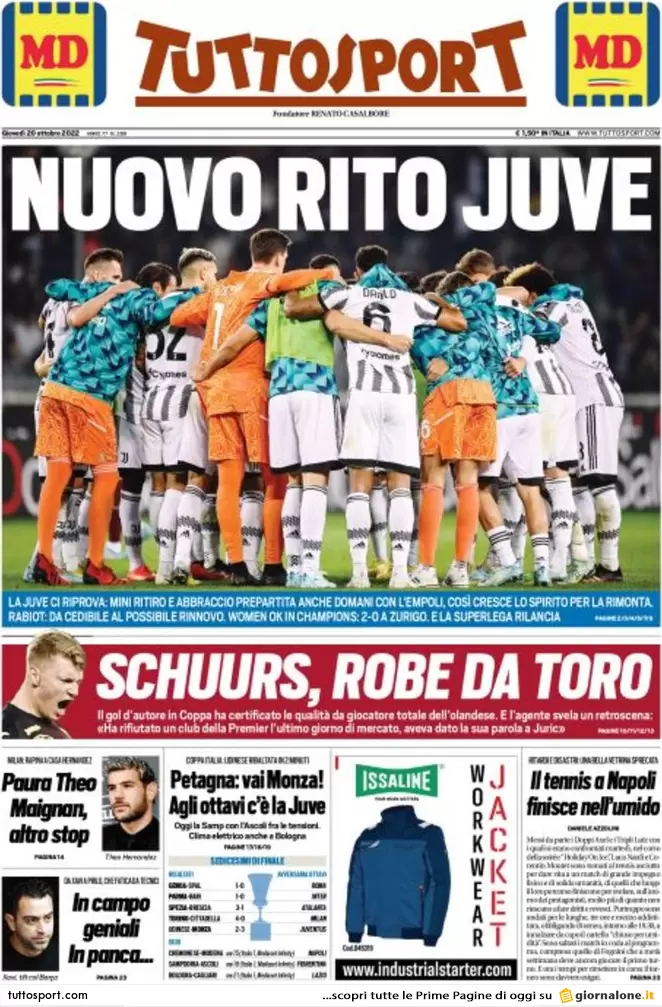 tuttosport 20 ottobre 2022