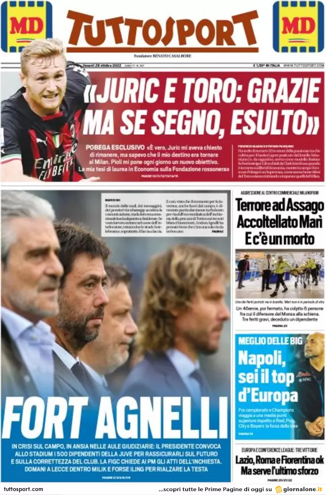 tuttosport 29 ottobre