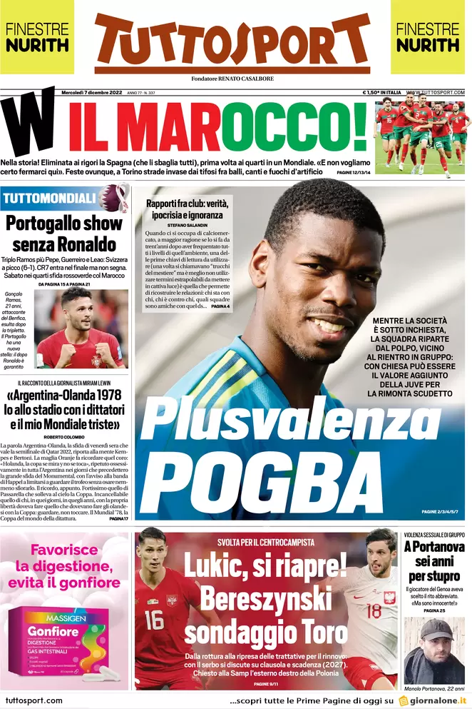 tuttosport 7 dicembre