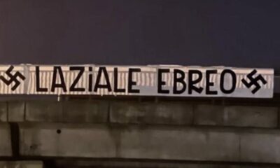 Striscione Roma Lazio