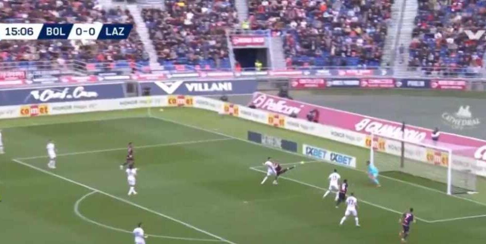 Gol di Odgaard porta il Bologna in vantaggio sulla Lazio – VIDEO