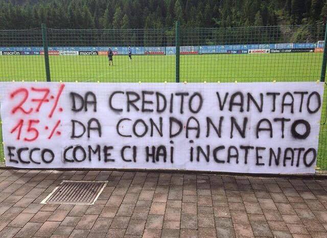 striscioni auronzo 14 luglio