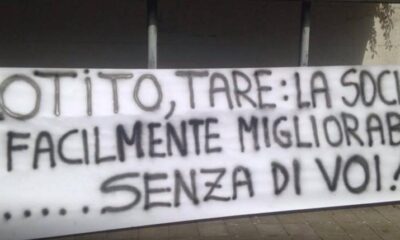 striscione vs lotito tare norcia 1