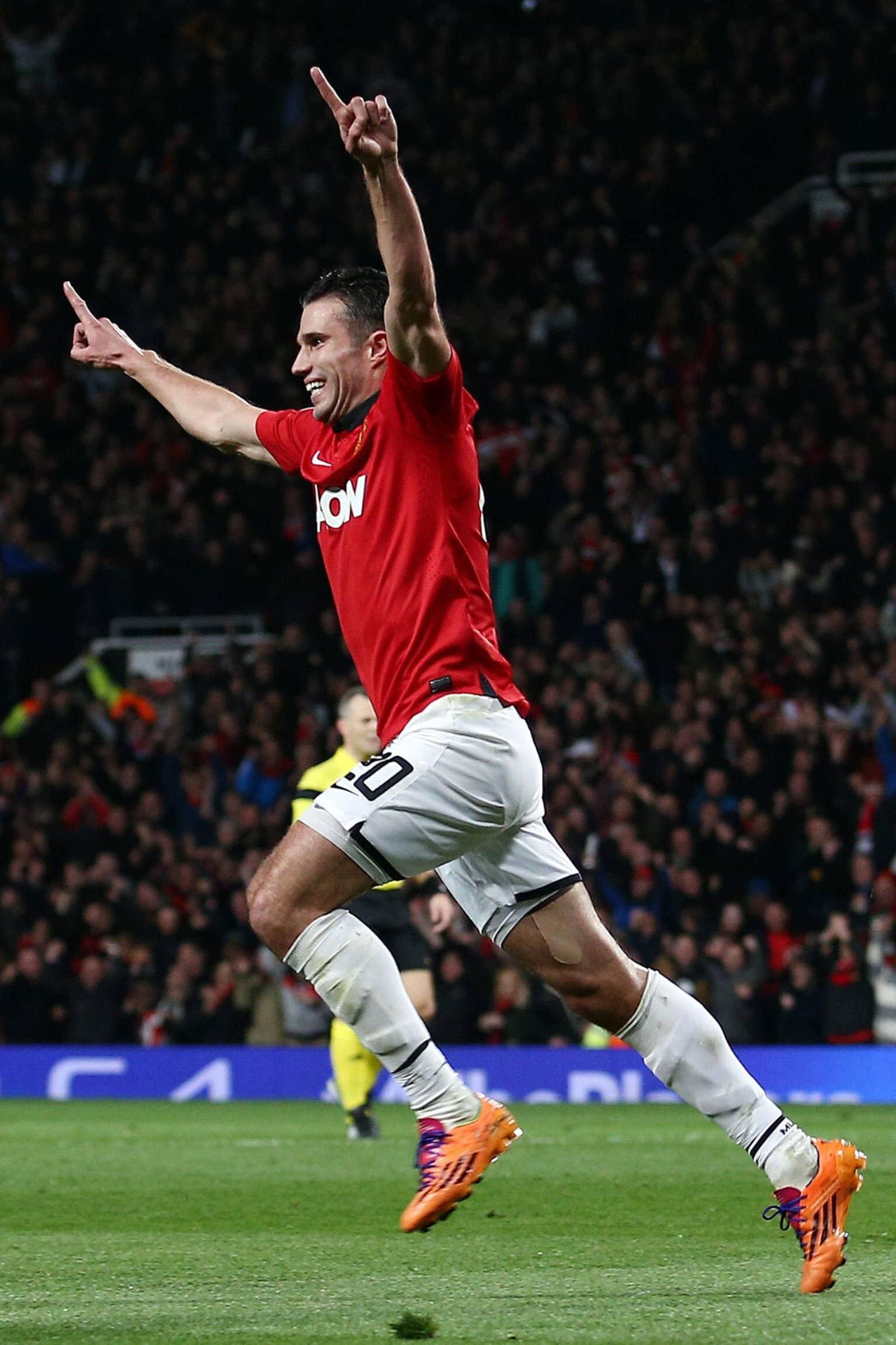 van persie esulta manchester united champions marzo 2014 ifa